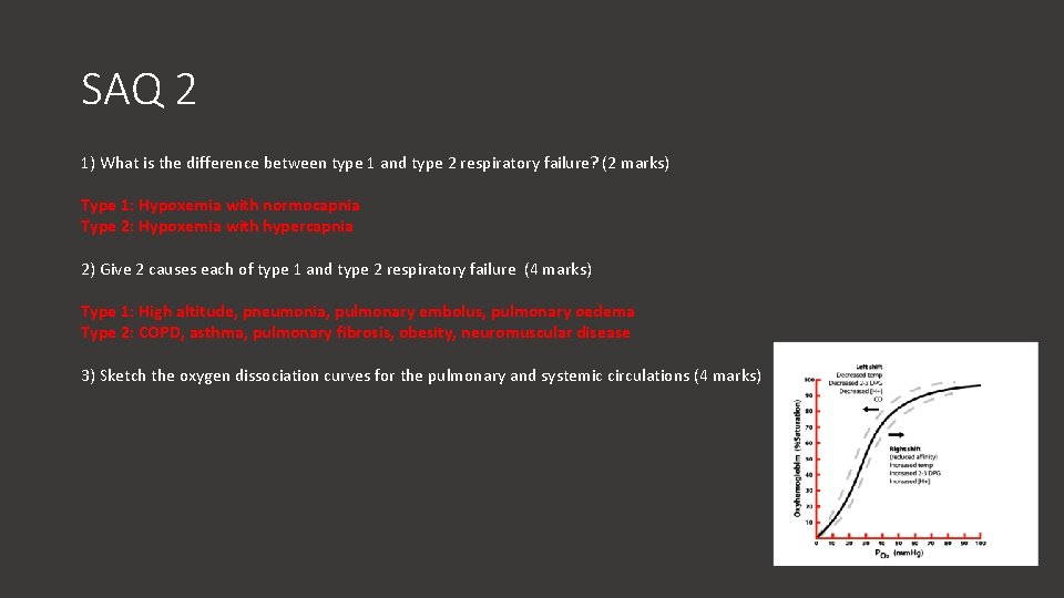 SAQ 2 1) What is the difference between type 1 and type 2 respiratory