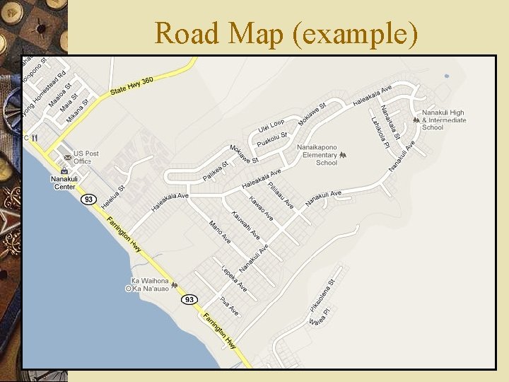 Road Map (example) 