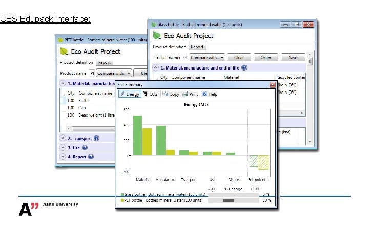CES Edupack interface: 