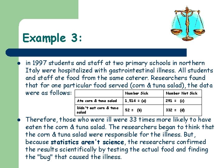 Example 3: l l in 1997 students and staff at two primary schools in