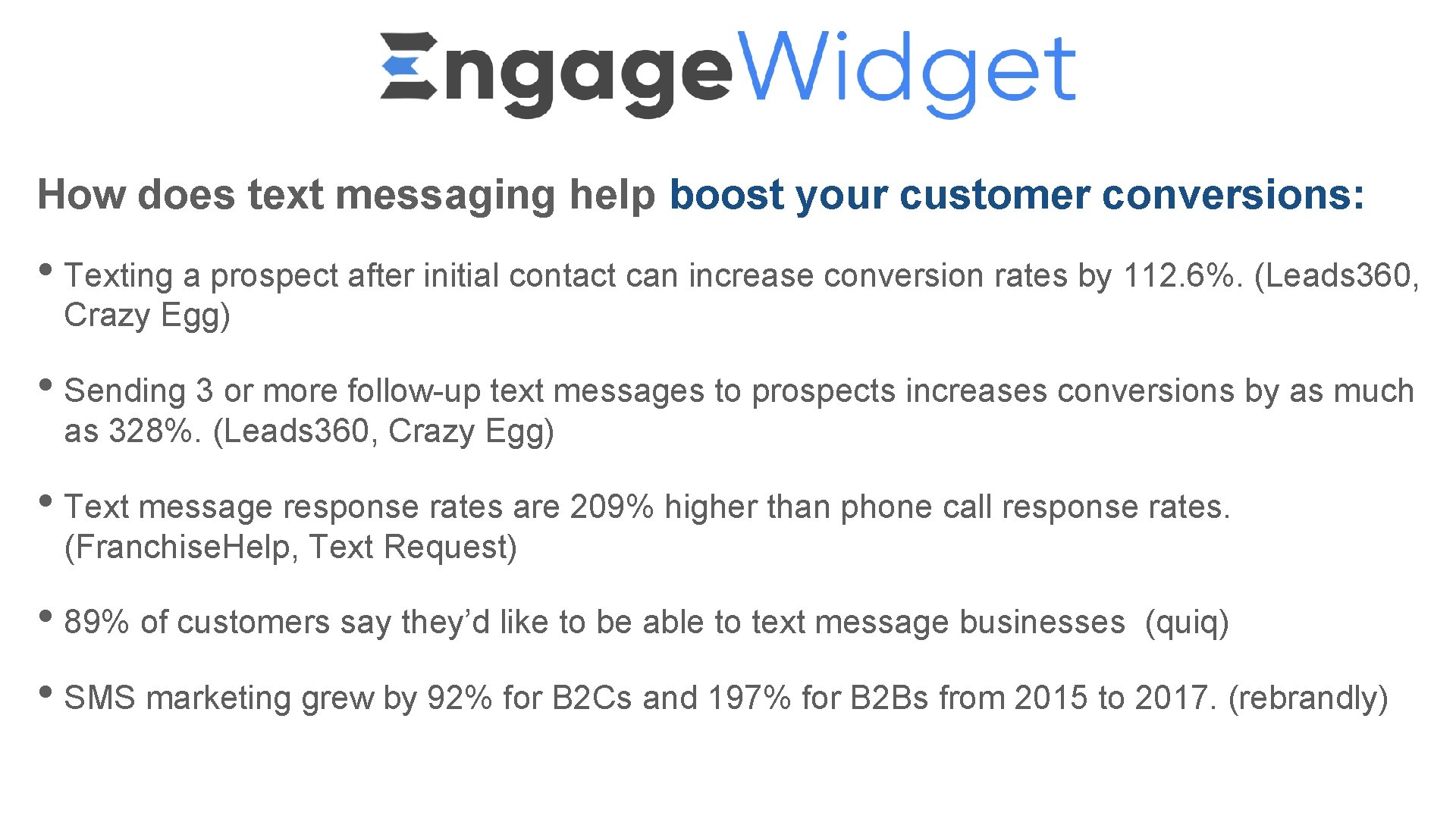 How does text messaging help boost your customer conversions: • Texting a prospect after How does text messaging help boost your customer conversions: • Texting a prospect after