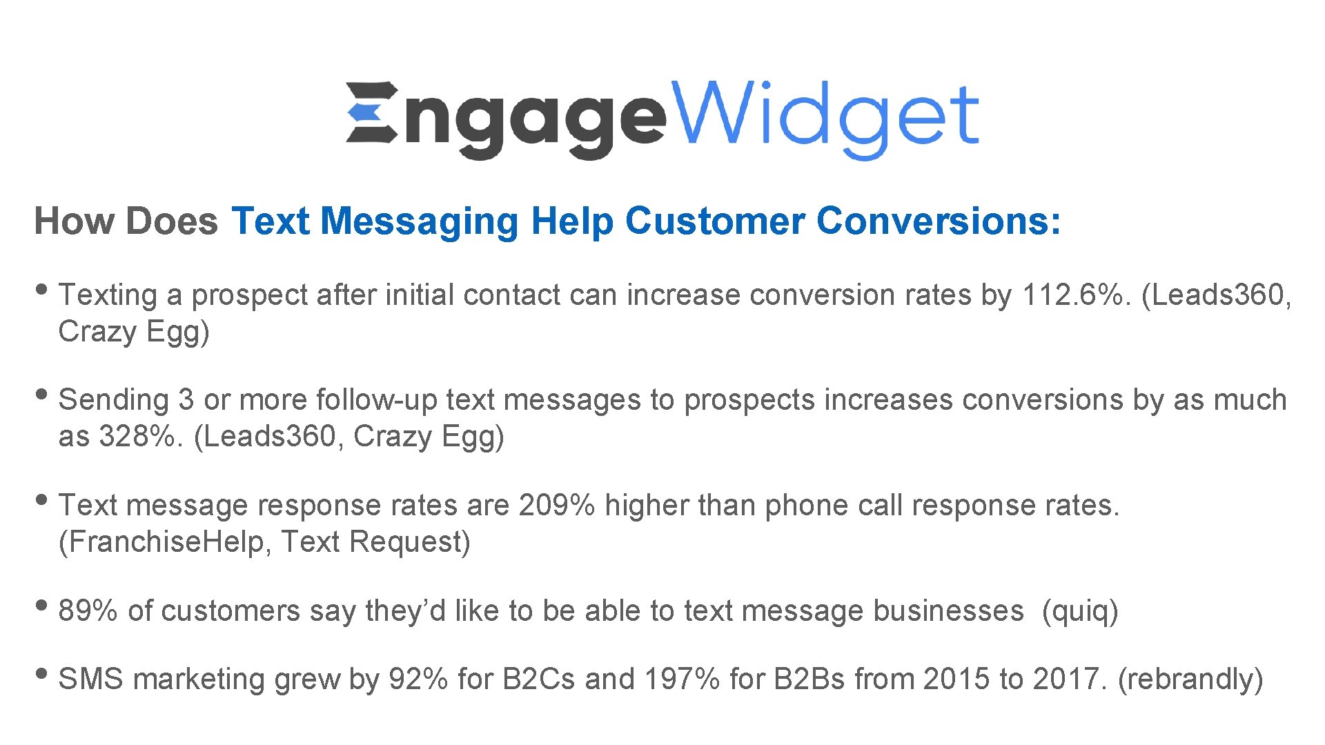 How Does Text Messaging Help Customer Conversions: • Texting a prospect after initial contact How Does Text Messaging Help Customer Conversions: • Texting a prospect after initial contact