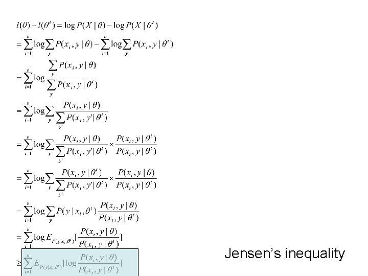 Jensen’s inequality 