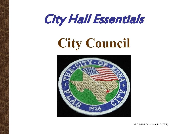 City Hall Essentials City Council © City Hall Essentials, LLC (2018) 