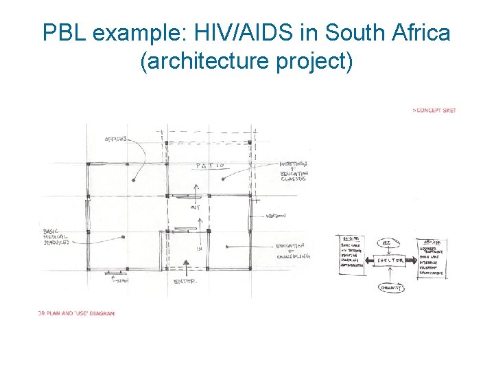 PBL example: HIV/AIDS in South Africa (architecture project) 
