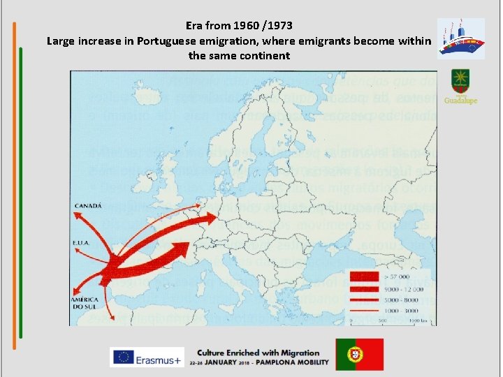 Era from 1960 /1973 Large increase in Portuguese emigration, where emigrants become within the