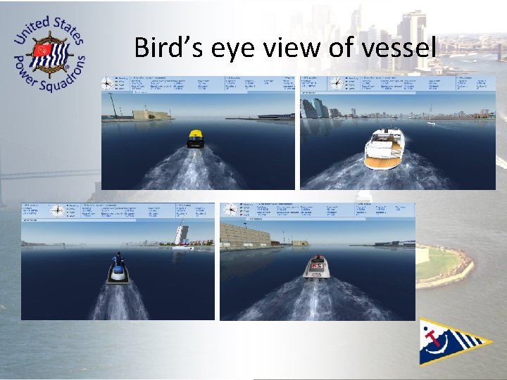 Bird’s eye view of vessel Bird’s eye view of vessel
