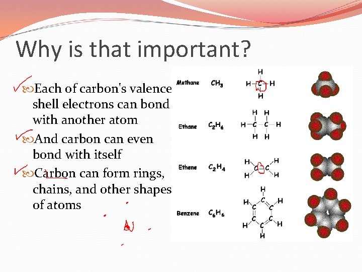 Why is that important? Each of carbon's valence shell electrons can bond with another