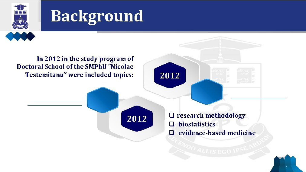 Background In 2012 in the study program of Doctoral School of the SMPh. U