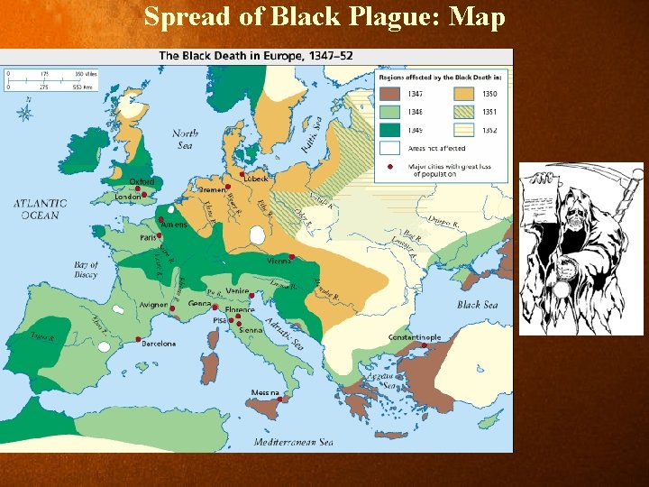 Spread of Black Plague: Map 