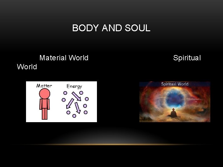 BODY AND SOUL Material World Spiritual 
