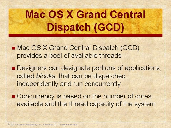 Mac OS X Grand Central Dispatch (GCD) n Mac OS X Grand Central Dispatch