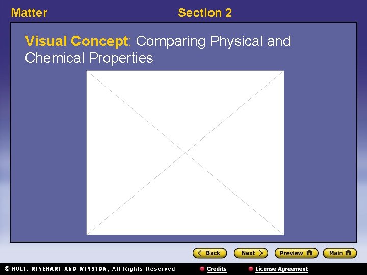 Matter Section 2 Visual Concept: Comparing Physical and Chemical Properties 