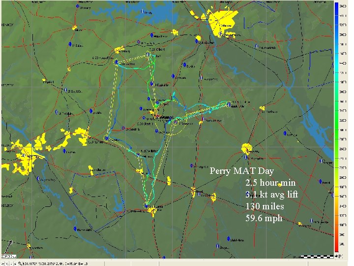 Perry MAT Day 2. 5 hour min 3. 1 kt avg lift 130 miles