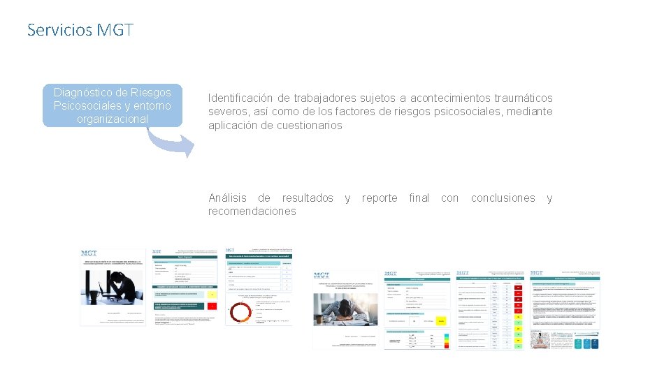 Servicios MGT Diagnóstico de Riesgos Psicosociales y entorno organizacional Identificación de trabajadores sujetos a