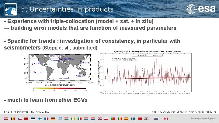 5. Uncertainties in products - Experience with triple-collocation (model + sat. + in situ)