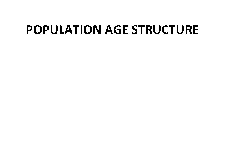 POPULATION AGE STRUCTURE Introduction Population structure is of