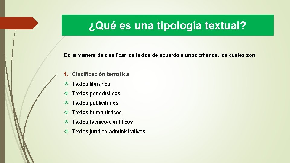 ¿Qué es una tipología textual? Es la manera de clasificar los textos de acuerdo