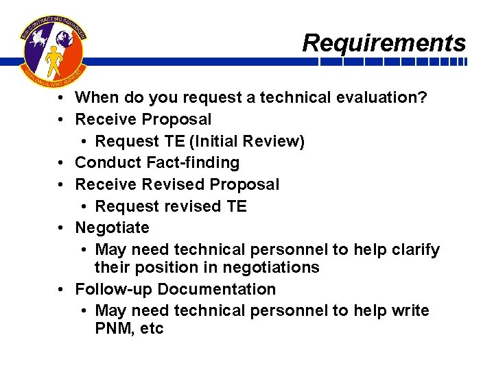 50 th Contracting Squadron Technical Reviews Overview Introduction