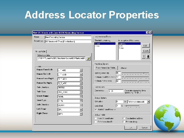 Address Locator Properties 