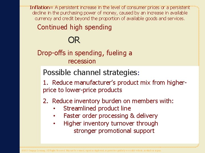 Inflation= A persistent increase in the level of consumer prices or a persistent decline