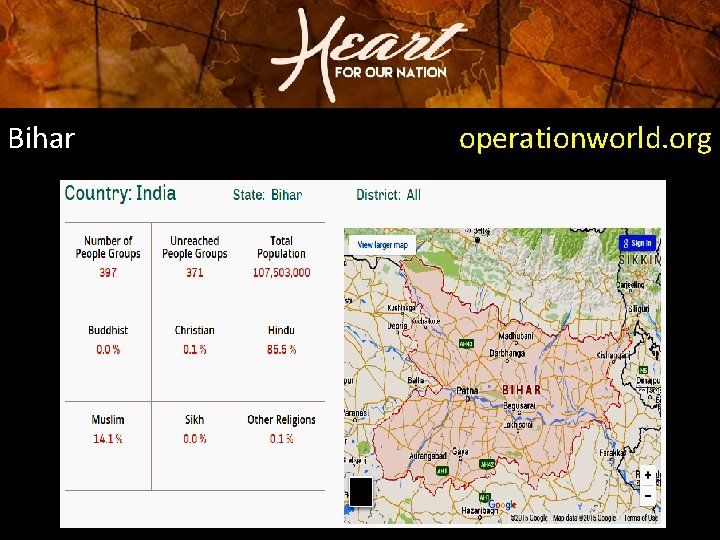 Bihar operationworld. org Bihar operationworld. org