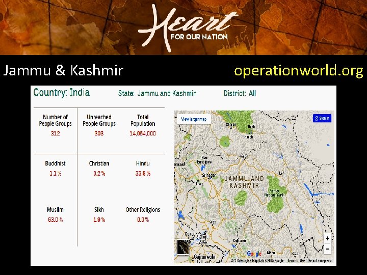 Jammu & Kashmir operationworld. org Jammu & Kashmir operationworld. org