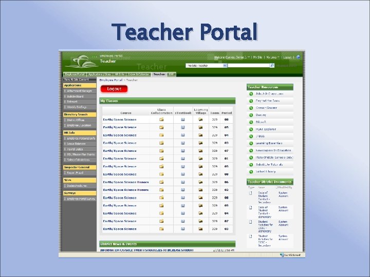 Teacher Portal 