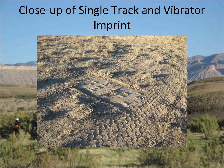 Close-up of Single Track and Vibrator Imprint 