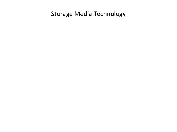 Storage Media Technology 