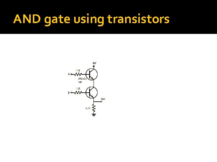 AND gate using transistors 