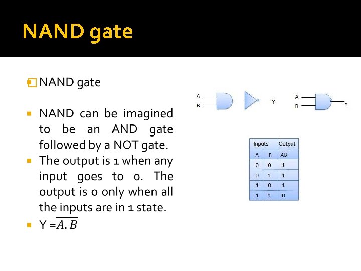 NAND gate � 