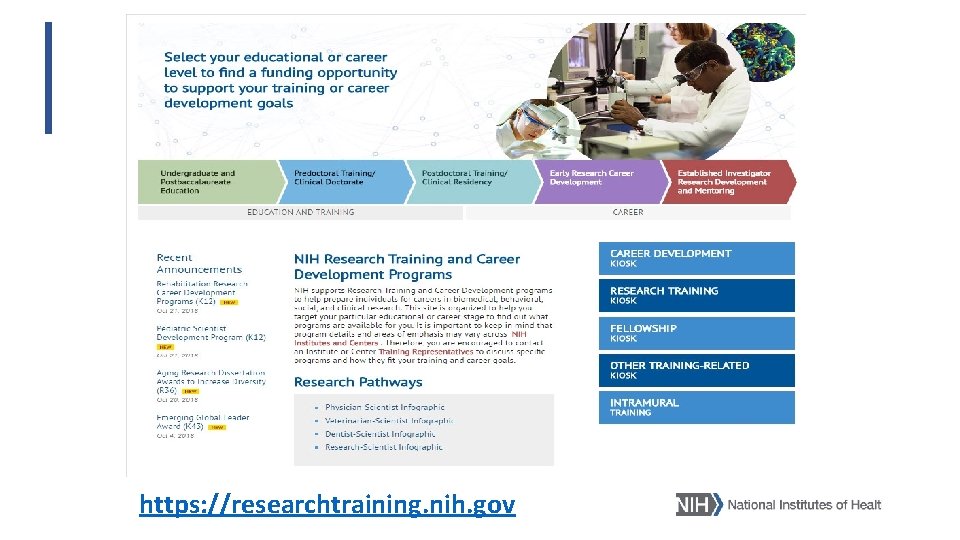 https: //researchtraining. nih. gov 