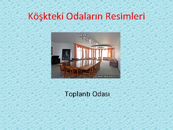 Köşkteki Odaların Resimleri Toplantı Odası 