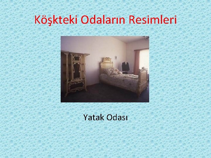 Köşkteki Odaların Resimleri Yatak Odası 