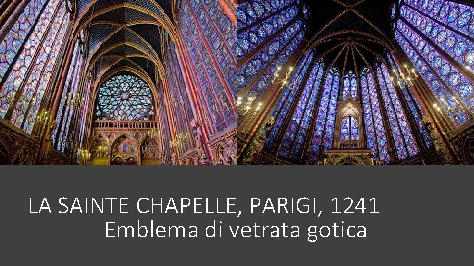 LA SAINTE CHAPELLE, PARIGI, 1241 Emblema di vetrata gotica 