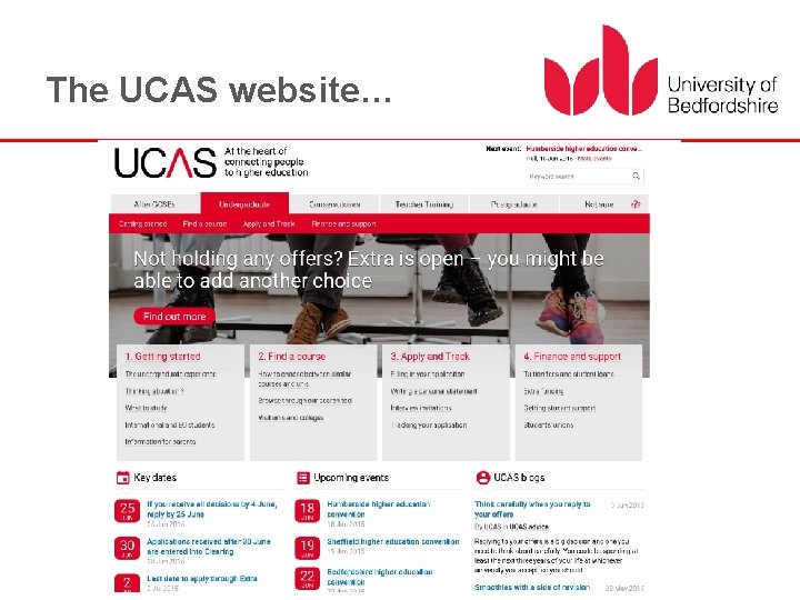 The UCAS website… 