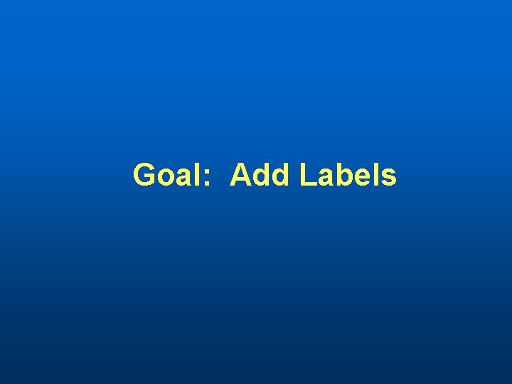 Goal: Add Labels 