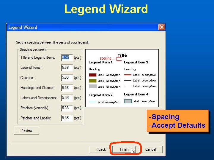 Legend Wizard -Spacing -Accept Defaults 