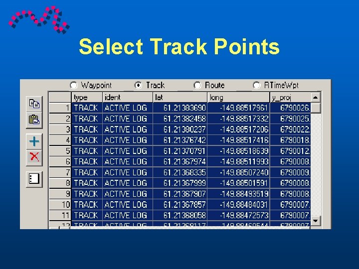 Select Track Points 