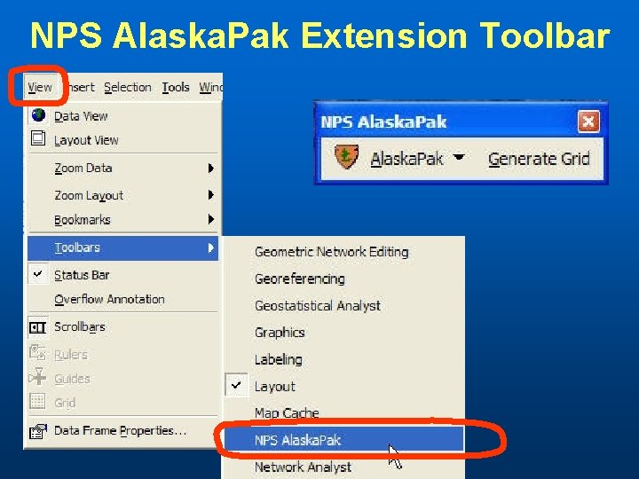 NPS Alaska. Pak Extension Toolbar 