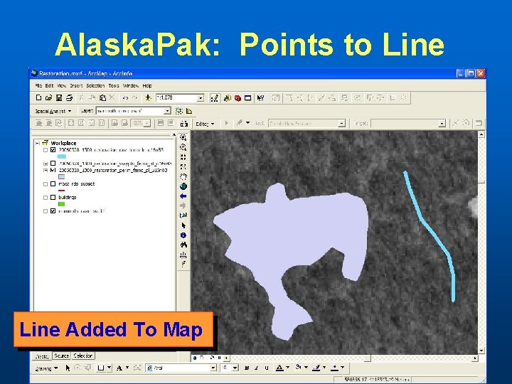 Alaska. Pak: Points to Line Added To Map 