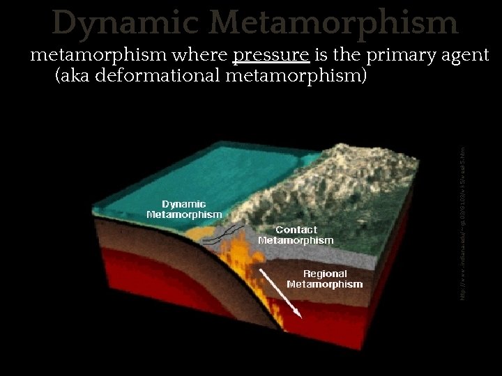 Dynamic Metamorphism http: //www. indiana. edu/~g 103/G 103/wk 5/week 5. htm metamorphism where pressure