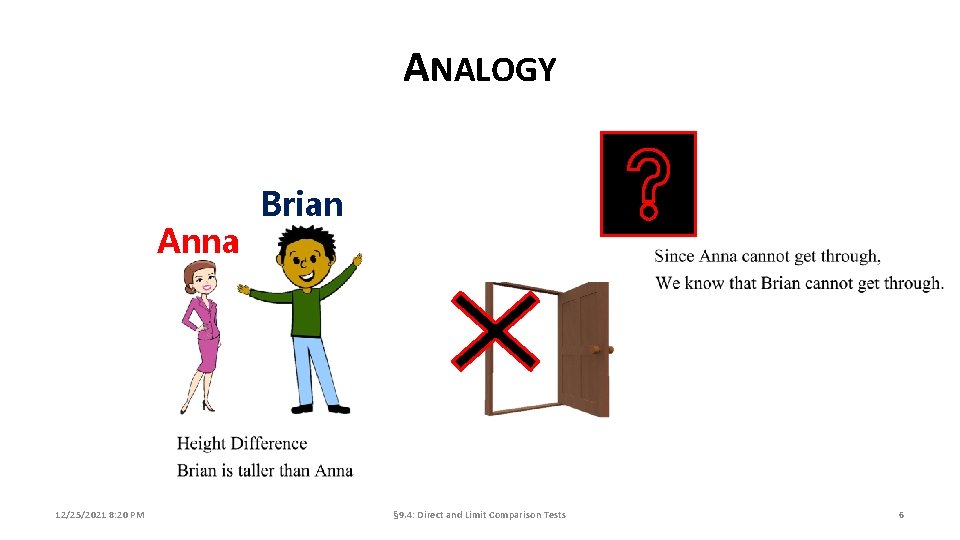 ANALOGY Anna 12/25/2021 8: 20 PM Brian § 9. 4: Direct and Limit Comparison