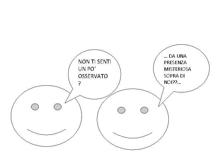 NON TI SENTI UN PO’ OSSERVATO ? … DA UNA PRESENZA MISTERIOSA SOPRA DI