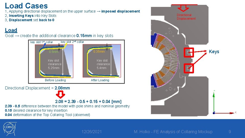 Load Cases 1, Applying directional displacement on the upper surface → imposed displacement 2,