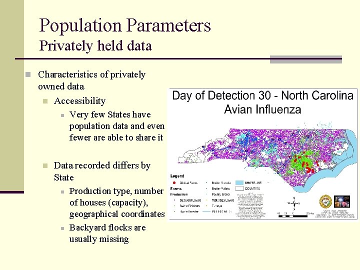 Population Parameters Privately held data n Characteristics of privately owned data n Accessibility n