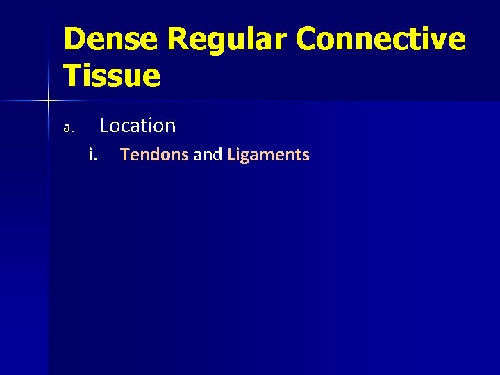 Dense Regular Connective Tissue Location a. i. Tendons and Ligaments 