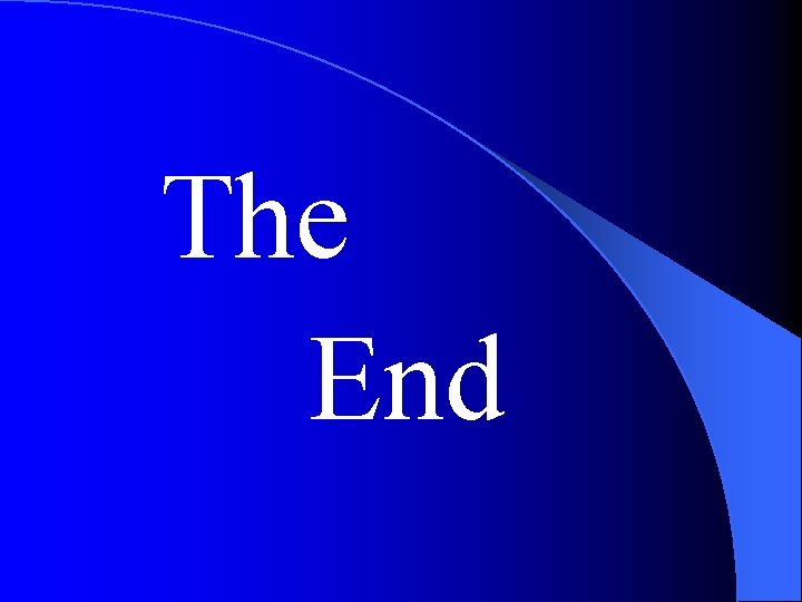 The End 