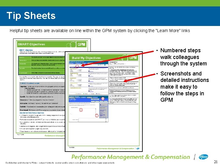 Tip Sheets Helpful tip sheets are available on line within the GPM system by